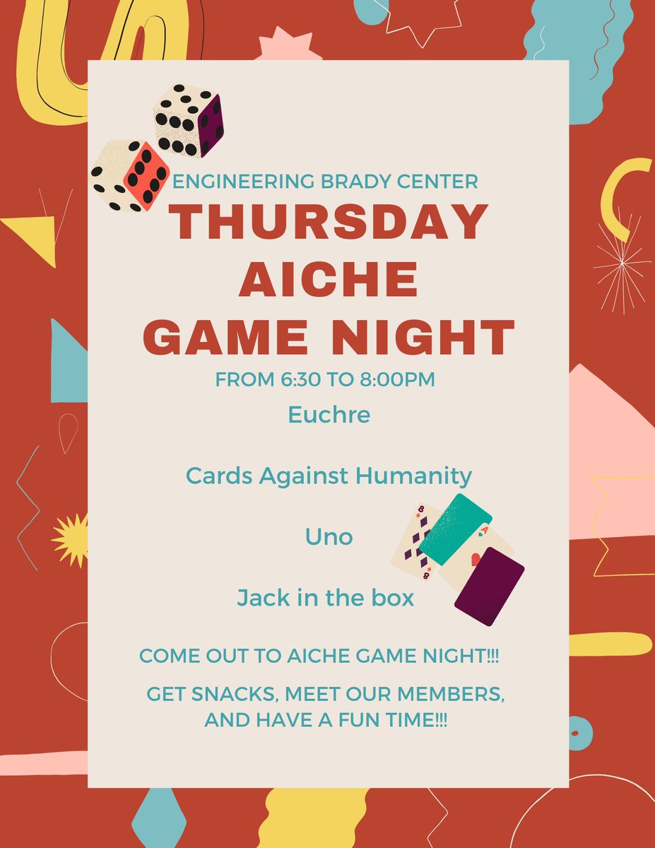 Come on out to our first game night of the semester!! Open to all majors! <a href="/UToledoCoE/">UToledo Engineering</a>
