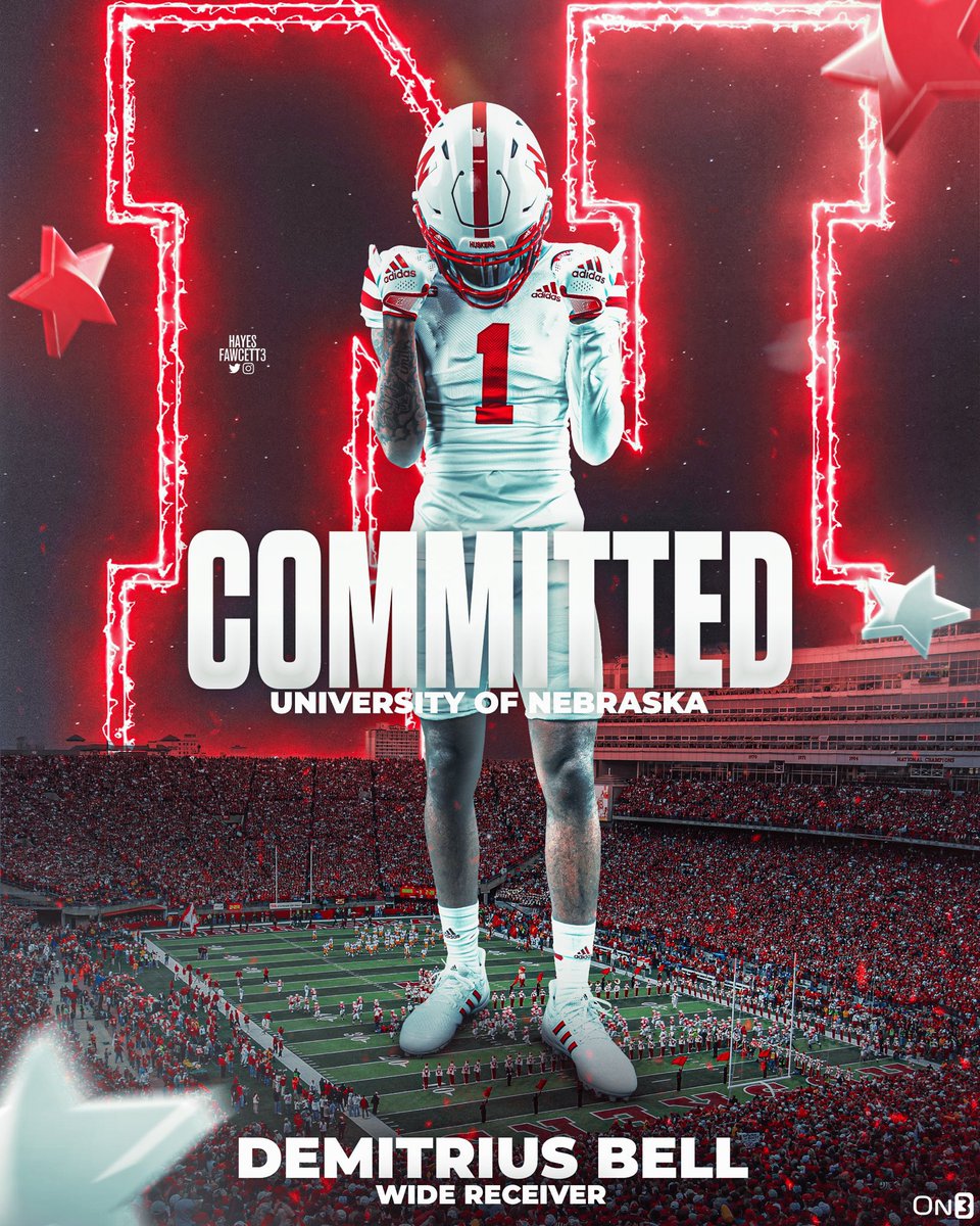 Huskers pick up 4⭐️ WR Demitrius Bell out of Tennessee 

Chose Nebraska over Alabama, Ole Miss, Georgia, and Kentucky 🔥