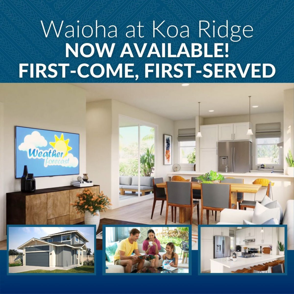A few Waioha at Koa Ridge homes are now available for sale on a first-come-first-served basis – NO LOTTERY!

Visit our website at bit.ly/3ZTWIlb to view floor plans, virtual tours, renderings, and more.