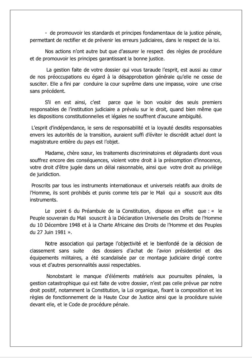 SonniMaiga's tweet photo. Réponse de l'Association Maliennes des Procureurs et Poursuivants à Mme Bouaré #Fily #Sissoko...👇 https://t.co/u6wDfujGjx