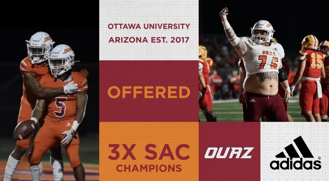 JalChan3's tweet photo. After a great talk with @CoachVizcaya20 I’m blessed to pick up and offer from @OUAZFootball https://t.co/GbbuuOSF2g