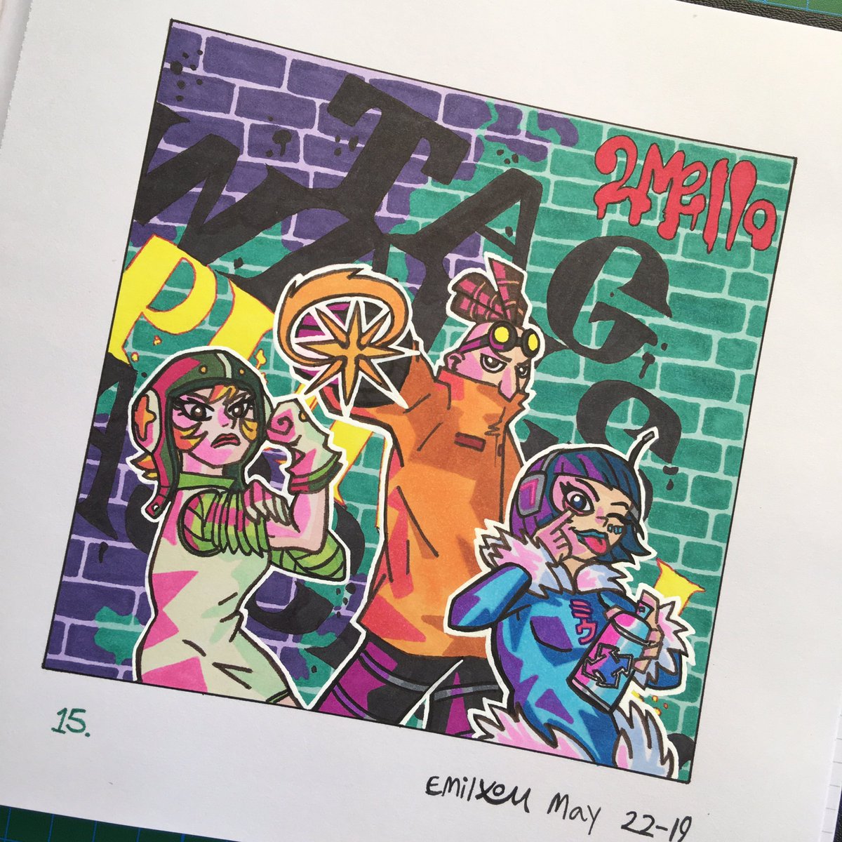 EmilXOM's tweet photo. Memories of Tokyo-To 15-17, 2019.
#jetsetradio #traditionalart https://t.co/cpt7Pi4bmA