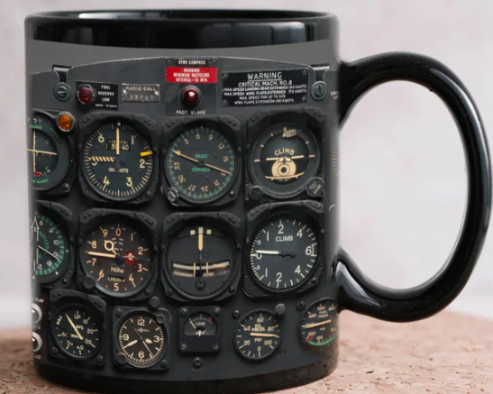 RussellKane's tweet photo. This mug brings back twenty years of memories. I can almost hear the passengers being sick! #flyingeye https://t.co/EPZZU94MwN