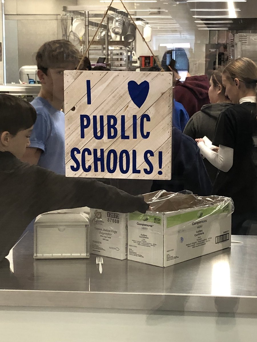 Lunch staff doing their part for AHPS #ILovePublicSchools celebration today as well!