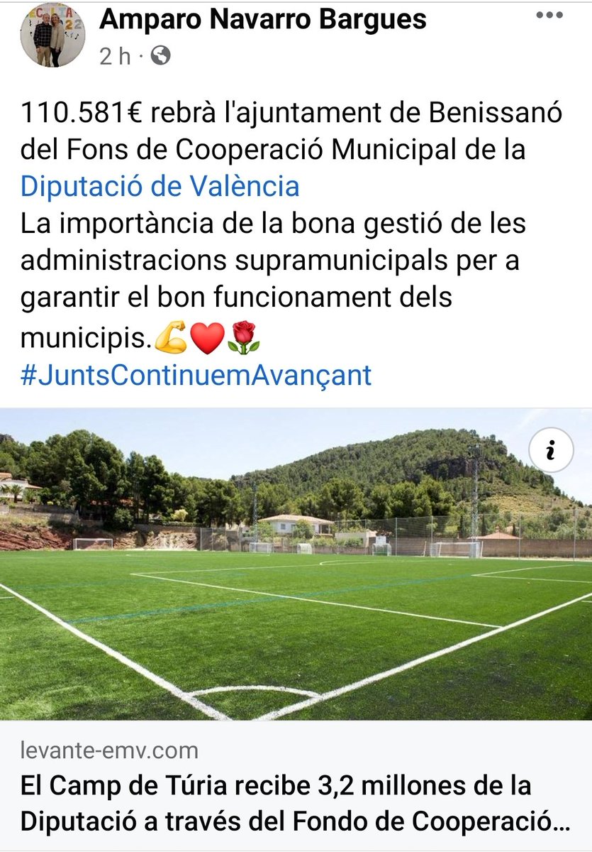 Benissanó rebrà 110.581€ del Fons de cooperació municipal.