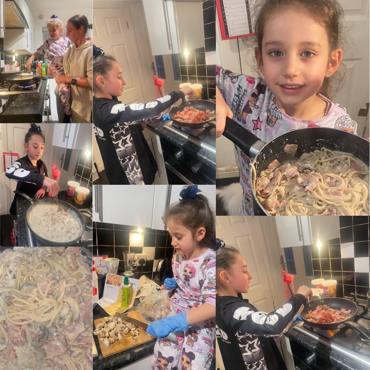 xvic24x's tweet photo. @islatoros16  &amp; Luna making tonight’s tea with @appleofmyeyepl ingredients spagetti carbonara @PinehurstP @missrfry @MissMcBride20 https://t.co/37bHCz6gah