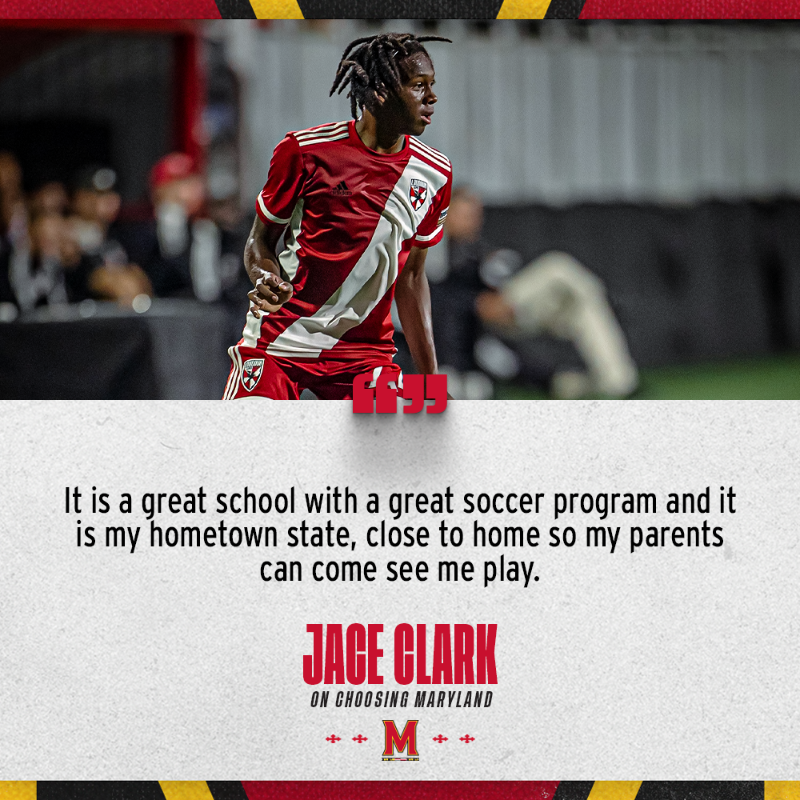 MarylandMSoccer's tweet photo. Baltimore built. Maryland bound.

Welcome to Maryland, @jaceclark_!