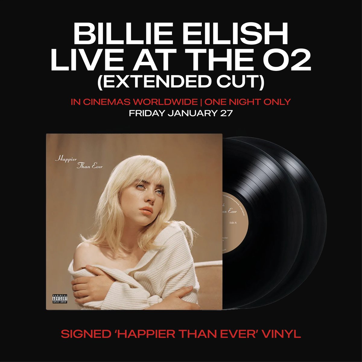 SIGNED BILLIE EILISH VINYL GIVEAWAY RETWEET and LIKE to enter for a chance to win!