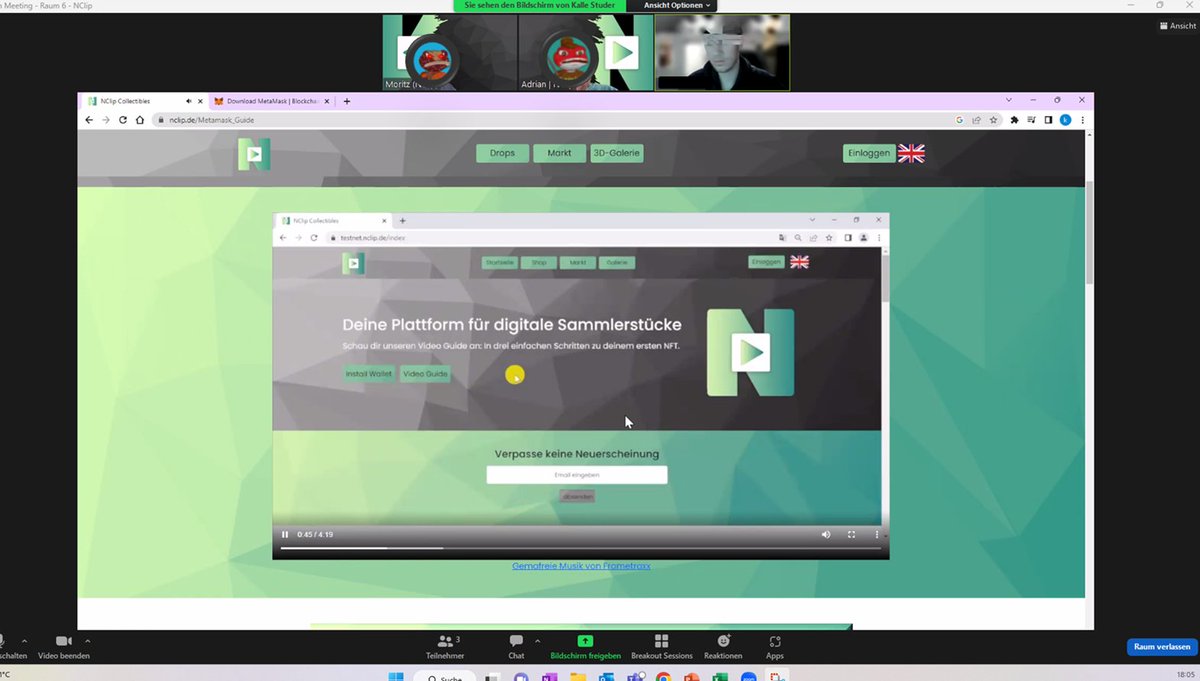 As part of the <a href="/STARTPLATZ/">STARTPLATZ</a> accelerator program <a href="/NClip_Adi/">NClip || Adrian</a> and <a href="/TheHeitmeier/">Heiti.eth🫎</a> did some heavy product testing today 💡

Focused on getting feedback for the process from the first login to the first mint on nclip.de ⚙️

Happy that we saw lots of familiar faces!