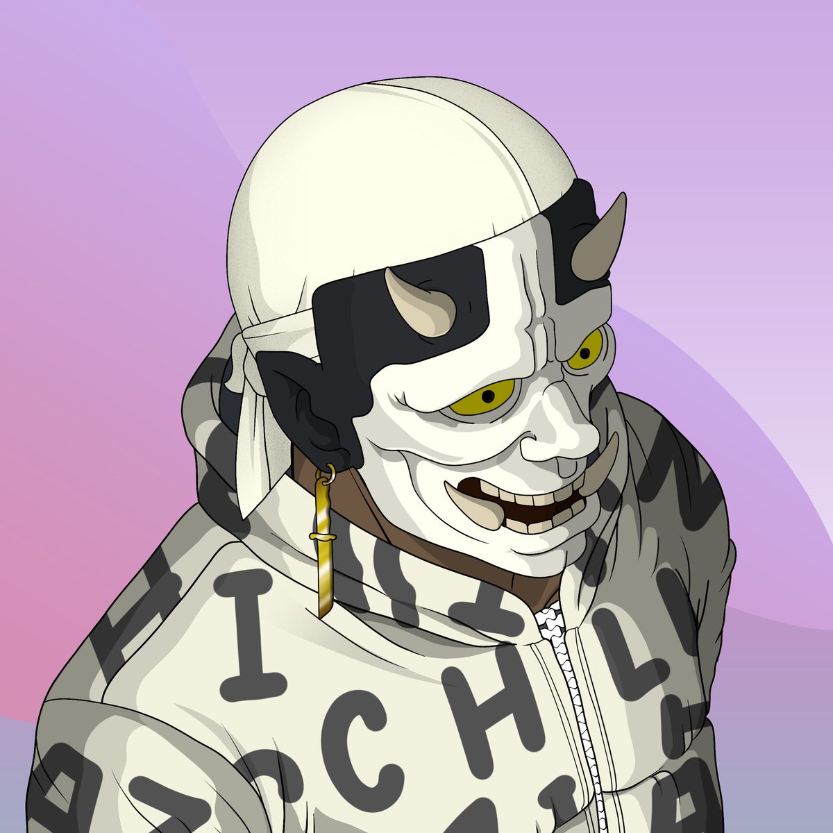 BlockChillaz sneak peek 👀 Featuring one of our rare masks👺 Who’s hoping for one of these? 
RT for a chance at WL🚀
#giveaway #CNFT #ADA #NFT