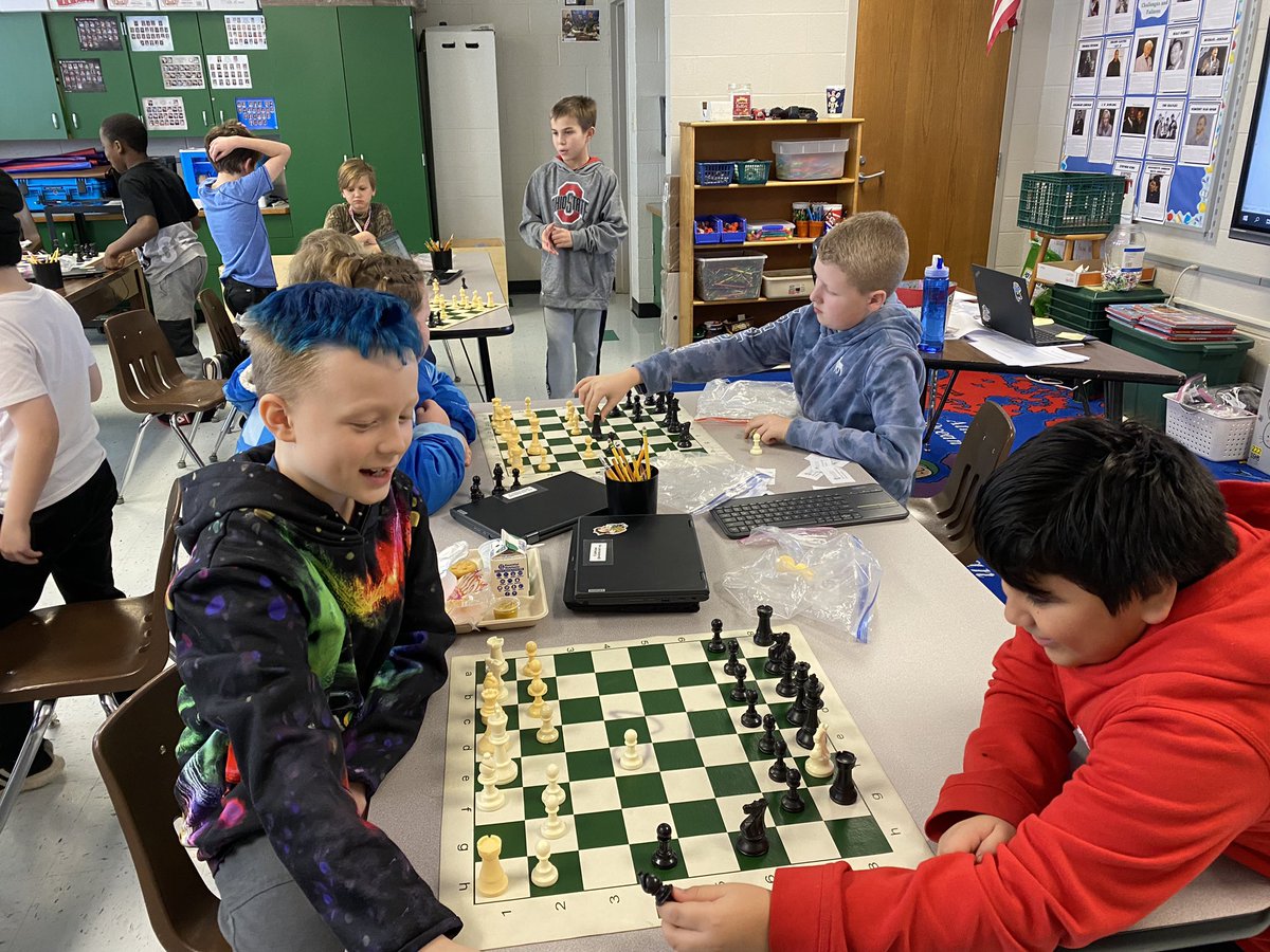 Chess club thinking it through during their tournament match ups!