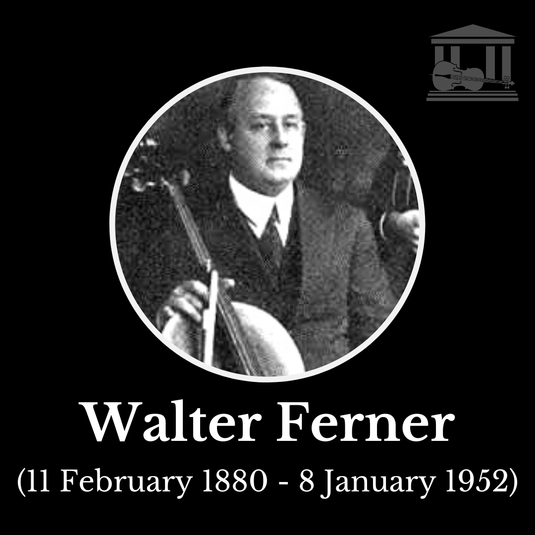 cellomuseum's tweet photo. Today we remember the birthday of Walter Ferner (11 February 1880 - 8 January 1952)! He played in the Persinger String Quartet and was the principal cellist in the San Francisco Symphony. #Ferner #birthday #cello #cellist #cellomuseum #classicalmusic  #musiclover https://t.co/ofkjQaObPX