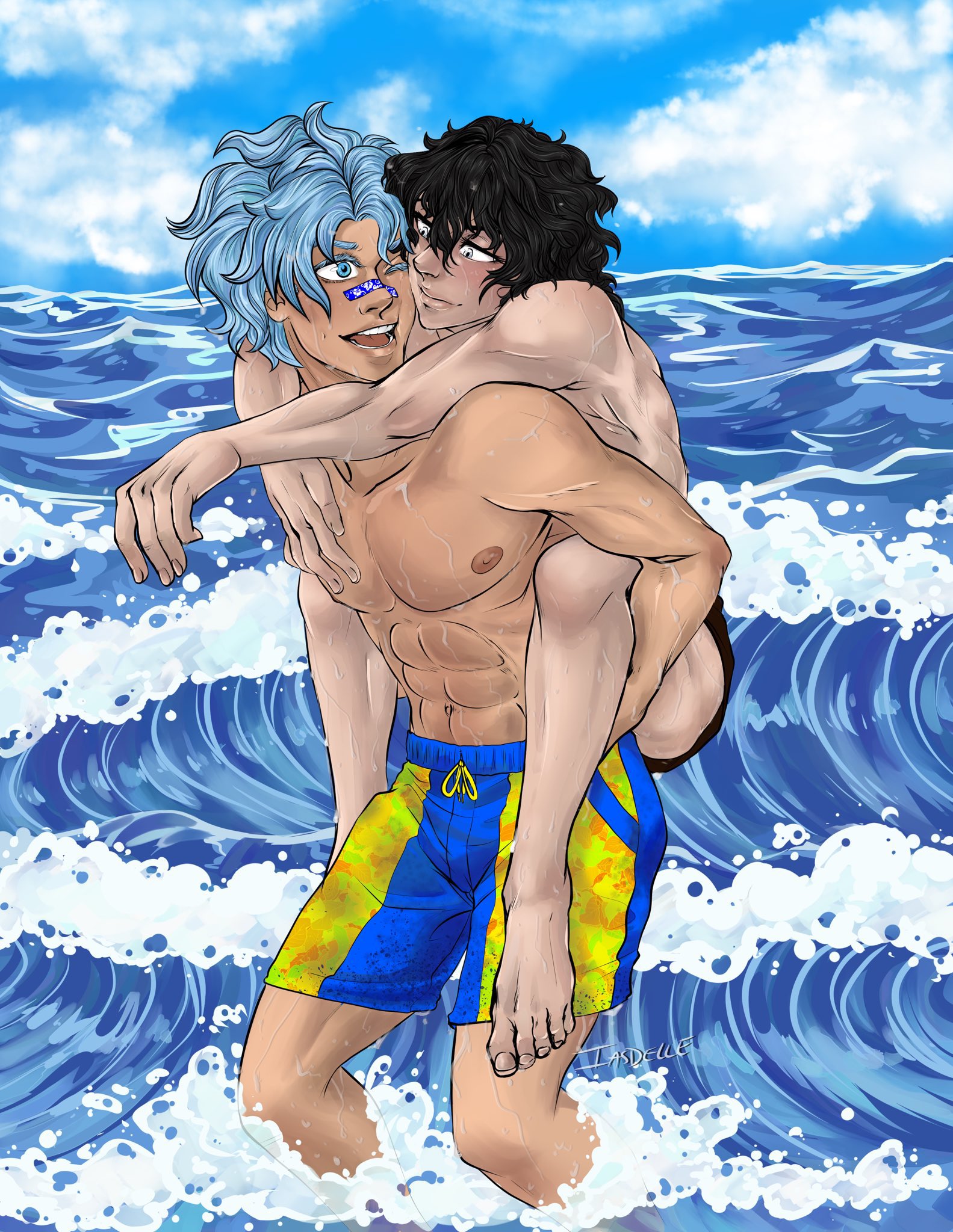 Still Me - FaeWren (Wren) on X: 🌊🌤️ Sweet Summer Innocence 🌤️🌊 🔞‼️NSFW‼️  Erasercloud (ShirakumoAizawa), 5.2Kwc ~First-Times, Loss of Virginity~  Just boyfriends on summer break 😌 Tags below ⬇️ AO3 link at