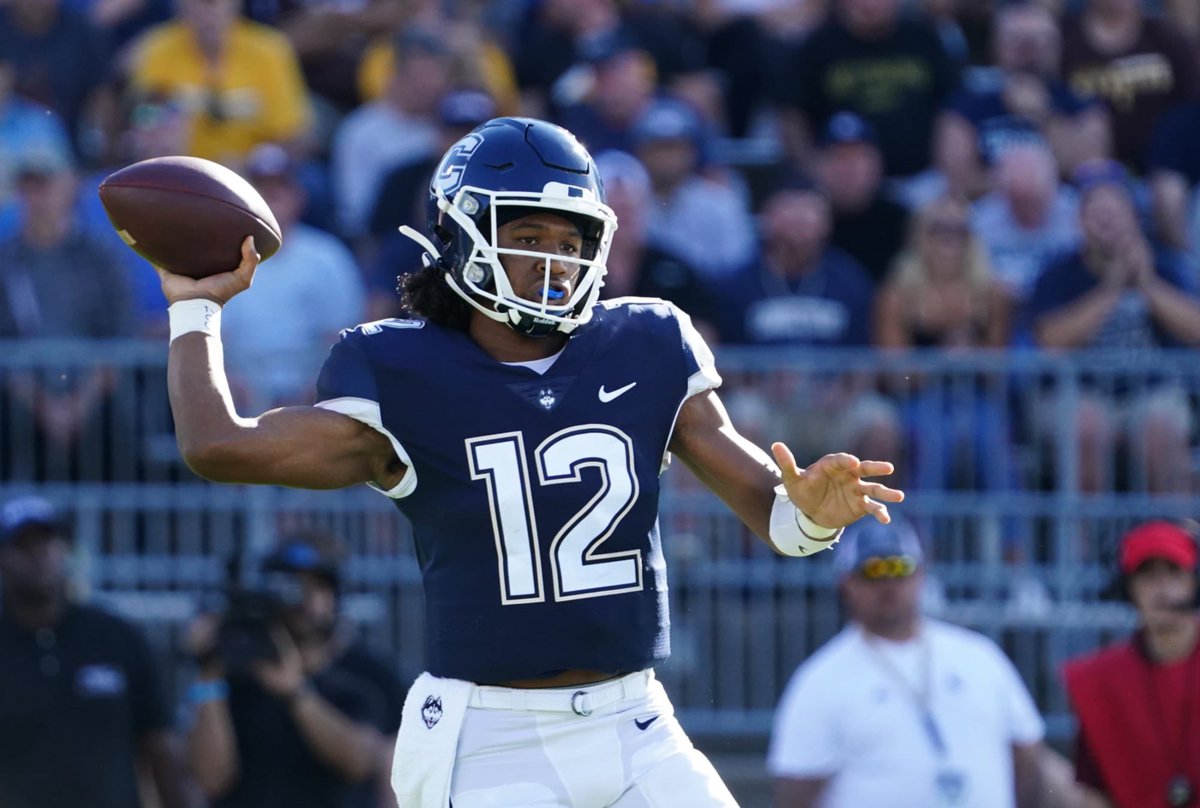 After a great conversation with <a href="/CoachJimMoraFB/">Jim Mora</a>, I am grateful to say I have received an offer from <a href="/UConnFootball/">UConn Football</a>! #AGTG