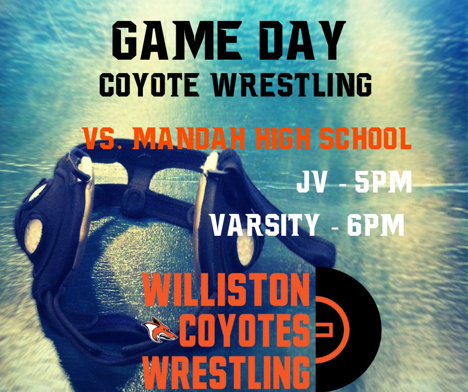 WBSD7_AD's tweet photo. Game Day
Coyote Wrestling vs. Mandan
JV - 5pm
Varsity - 6pm https://t.co/scqZKr7ZJL