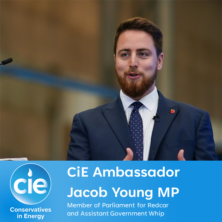 Exciting news! Our first #CiE Ambassador is <a href="/JacobYoungMP/">User Name</a> - a strong advocate for the energy sector in the Party having joined Parliament from the petrochemicals industry.

Welcome Jacob, and thank you for your support!

#ToriesinEnergy