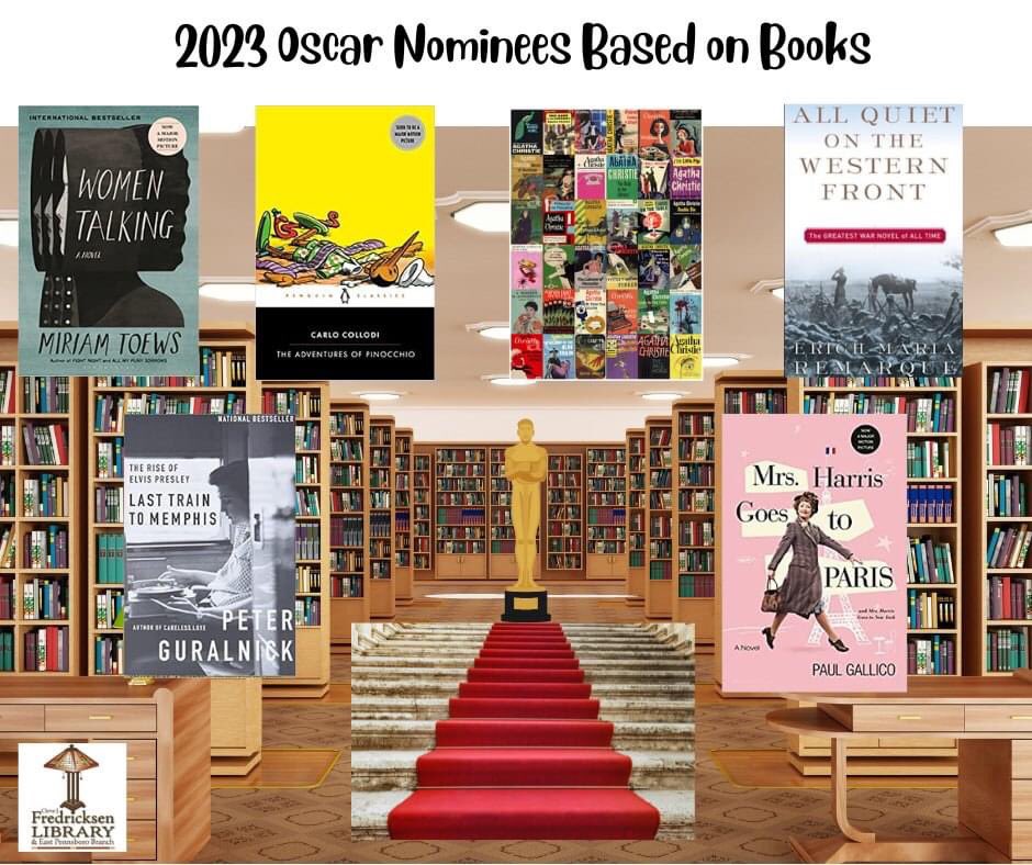 Oscar Nominations are out! Many of the nominees are based on books -do you read the book before the film or watch the movie first? Either way you can find the books and some films in our catalog. Stay tuned for how you can see the nominated Shorts <a href="/cjfredricksen/">Fredricksen Library</a> before the Oscars