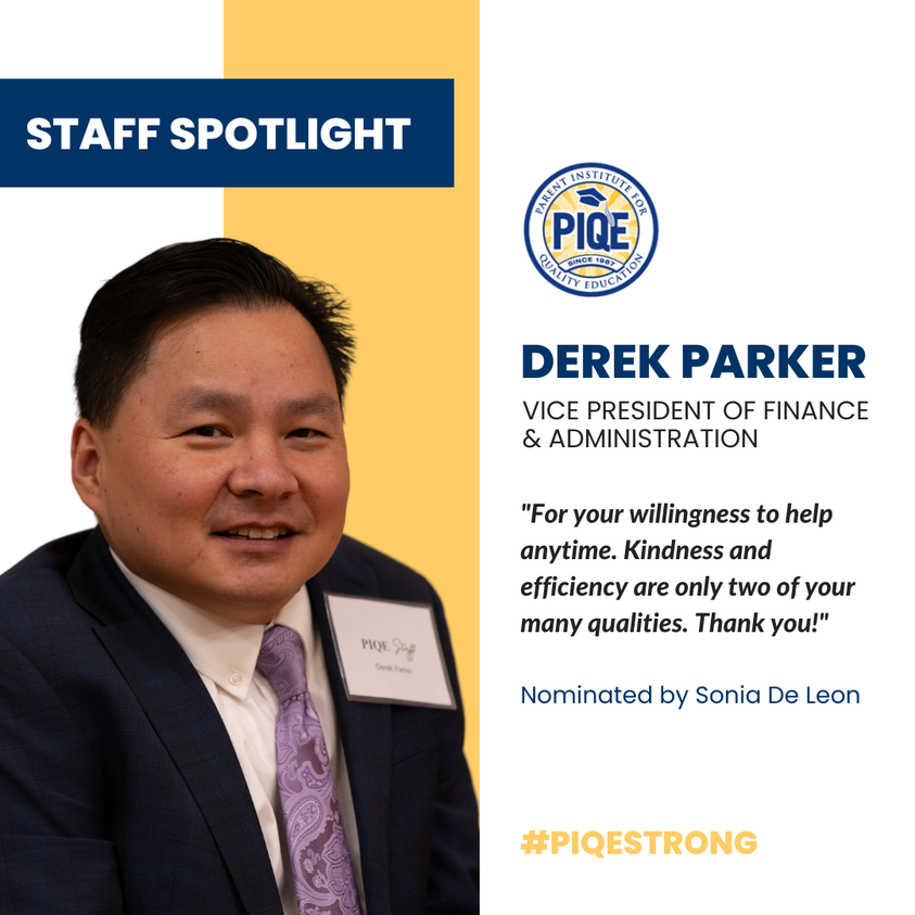 PIQEUSA's tweet photo. ⭐️Meet Derek Parker, our Vice President of Finance & Administration!
Fun Fact➡️Derek holds an MBA from the University of Phoenix & is a 1st-gen American citizen, adopted from South Korea at the age of 3.
Derek, thank you for being such a crucial member of our #PIQEFamily! https://t.co/CRJKvWLYo1