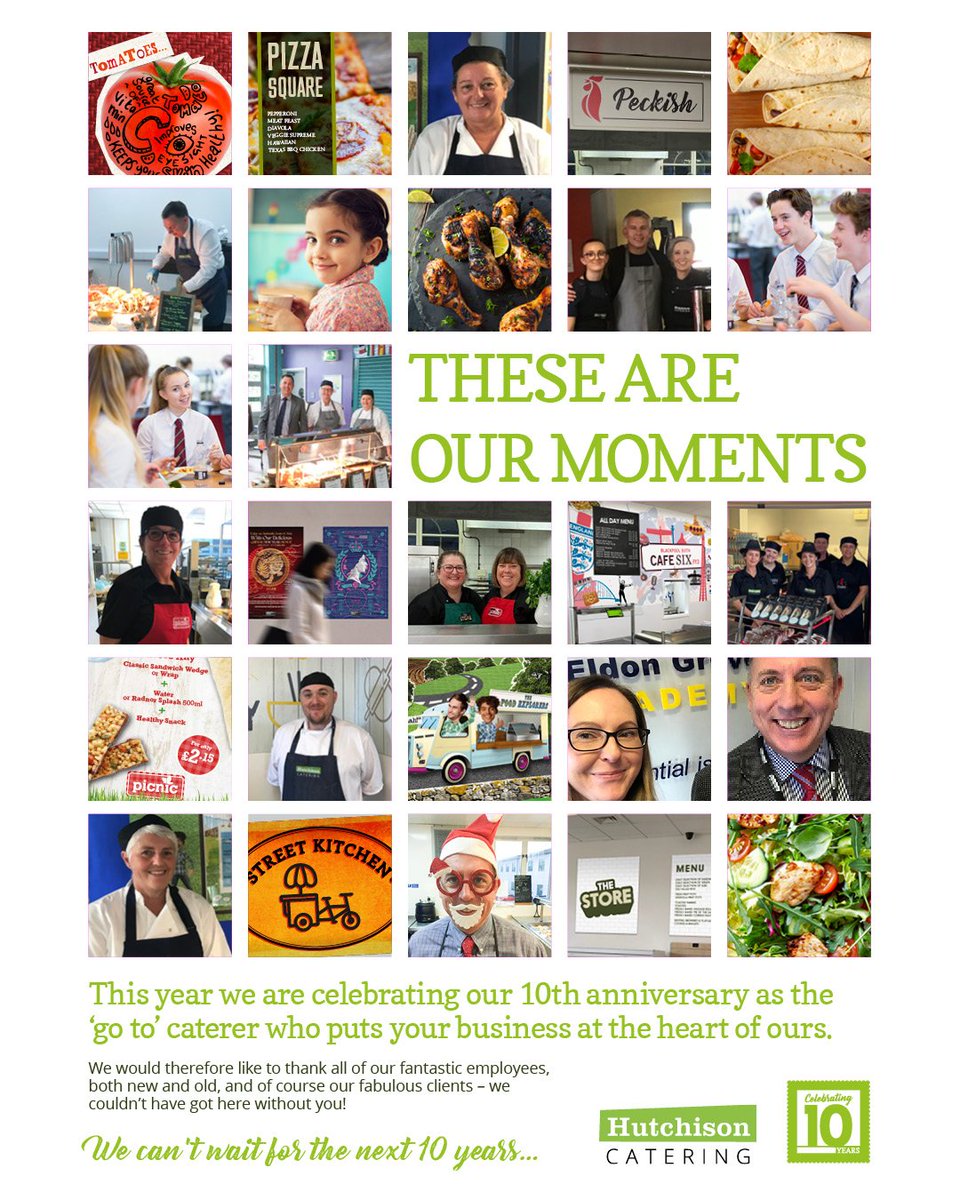 <a href="/_HutchisonCater/">Hutchison Catering</a> are this year celebrating 10years as an independent family run business providing healthy, nutritious food to schools, further education and beyond. We can't wait to see what the next 10years has in store!