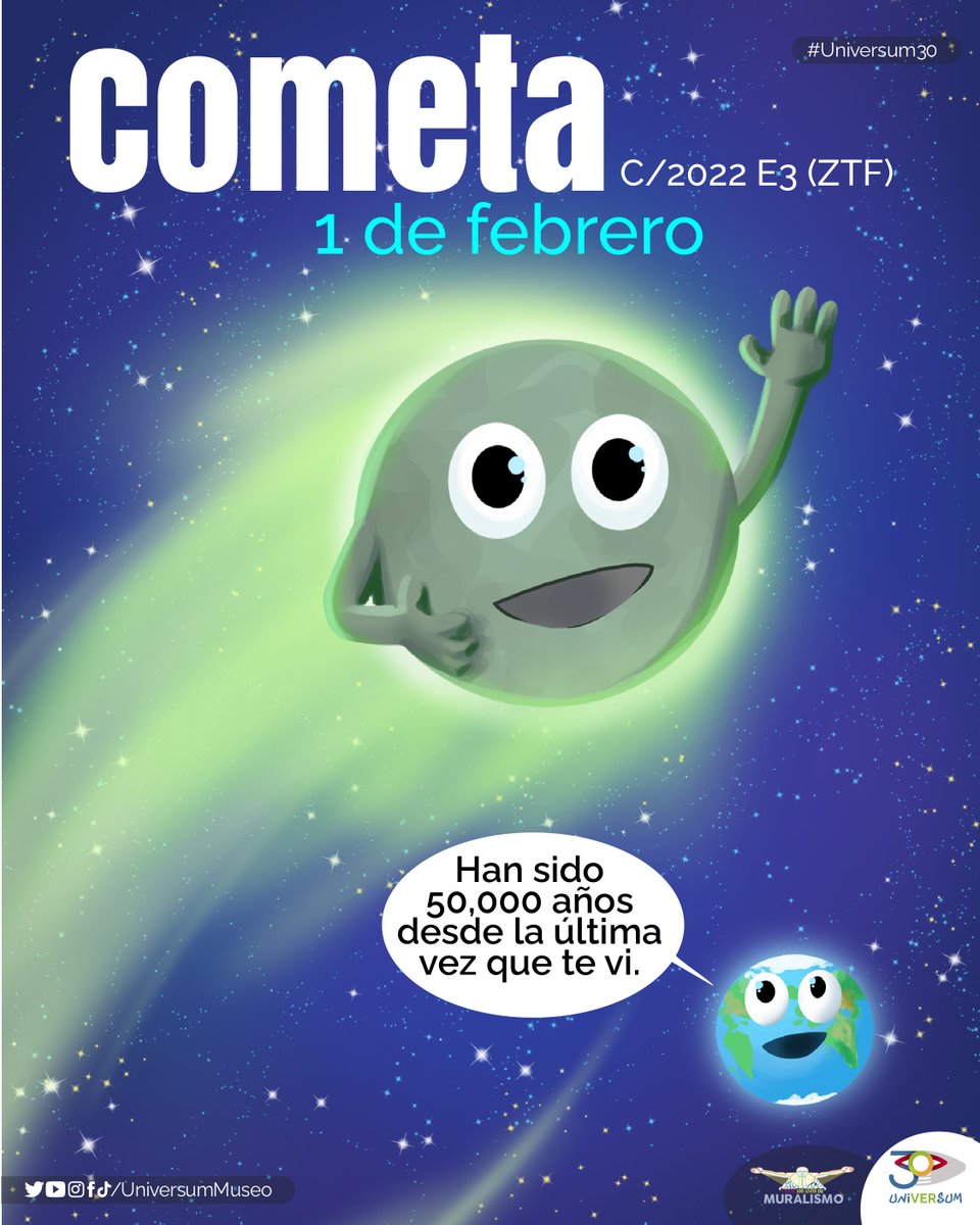 Solo tardó unos años en visitarnos... ☄️
#Universum30