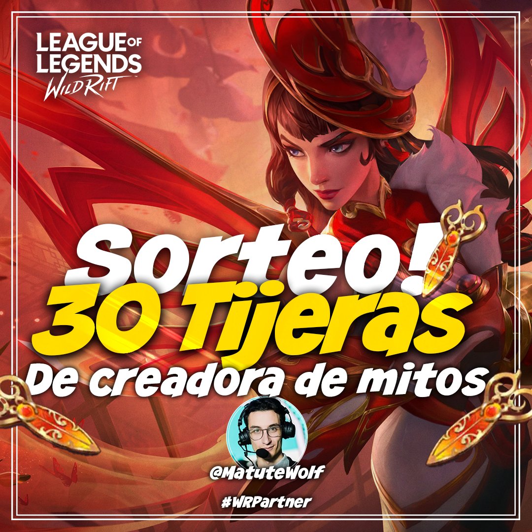 MatuteWolf's tweet photo. 🎇 SORTEO 30 TIJERAS CREADORA DE MITOS 🎇

A todos nos encanta el papel picado, y que mejor que un sorteo de tijeras! Para participar:

✂️ Seguirme @MatuteWolf 
🏮 ❤️ &amp; 🔃
✂️ Comenta que comprarías de la tienda con el #DeleiteLunar!

Se sortea el Viernes 27 de enero. #WRPartner https://t.co/f6ppFMFwSN