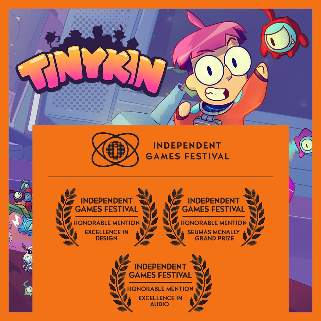 Did you know❔ #Tinykin has received three honorable mentions in the Independent Games Festival 2023 Awards for Grand Prize, Excellence in Design, and Audio! 🎊 Thank you all for your support! @igfnews 👏 #indiegame #3Dplatformer #IGF23
