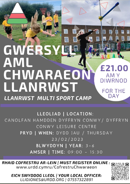 UrddConwy's tweet photo. ‼️Gwersyll Chwaraeon Hanner Tymor‼️
Cofrestru nawr ar agor - peidiwch ag methu allan - cofrestrwch nawr: https://t.co/XKufkqlh4U
📍Llanrwst 
Bl 3-6 🙌🙌
⚽️🏈🏀🏸🏏🏉
Am fwy o wybodaeth: lliojones@urdd.org https://t.co/o4tuUwmAeS