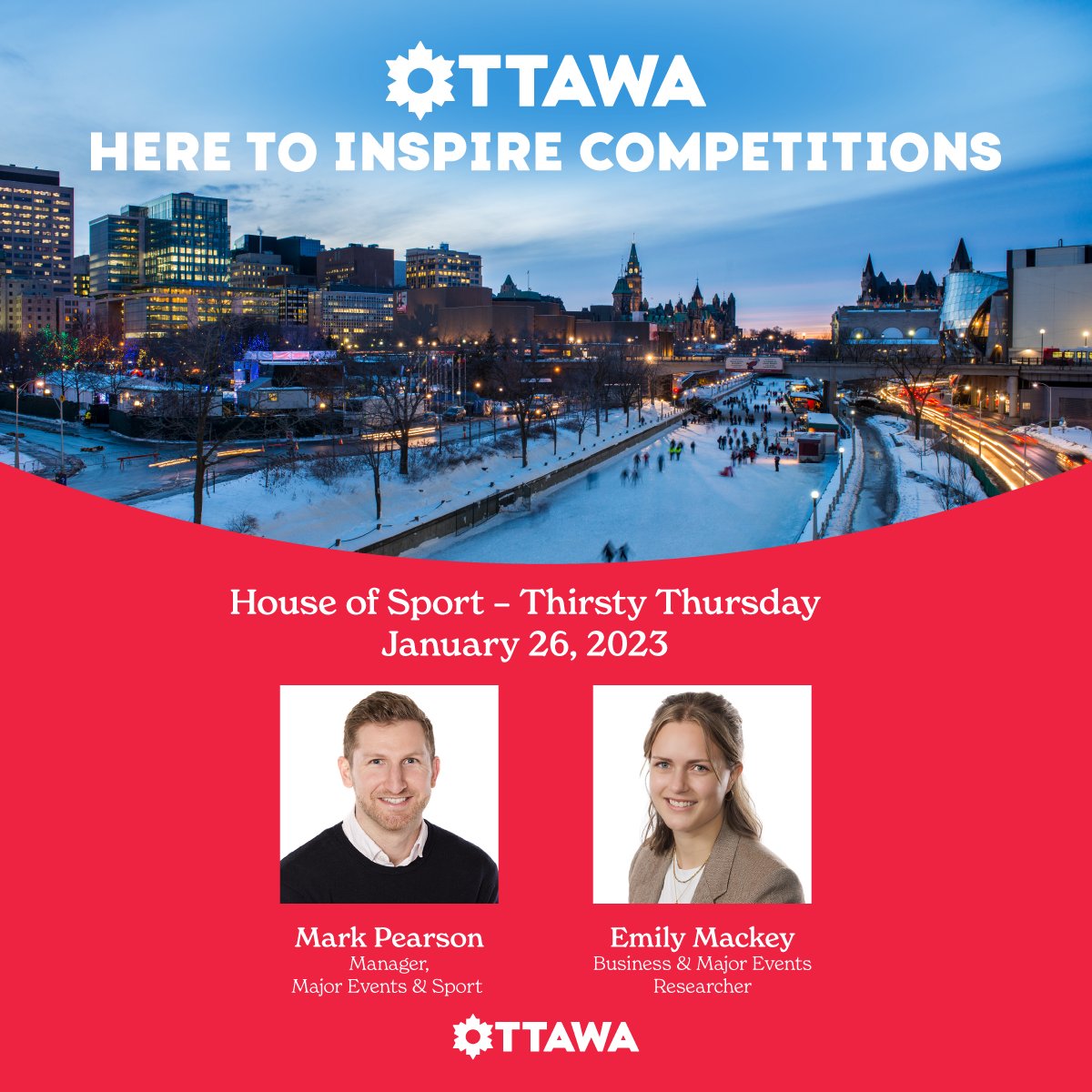We're looking forward to the first Thirsty Thursday of the year! We can't wait to connect with new friends and engage with other House of Sport tenants. <a href="/RACentreOttawa/">RA Centre</a> 
#myottawa #sportottawa #sportevent
