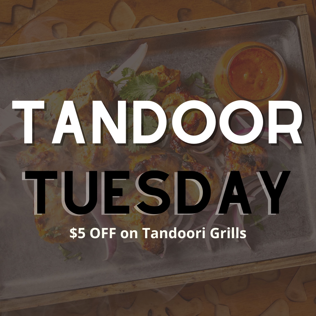KamaBistro's tweet photo. Tandoor Tuesday!
$5 OFF on Tandoori Grills.

Check out the rest of the menu here:
https://t.co/tNPP7PPK93

#kamabistro https://t.co/aAOcfWvBuY