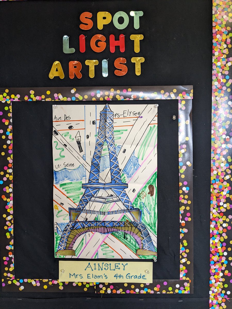 #christianaes1 Ainsley from Mrs.Elam's 4th grade is the Spot Light Artist of the week.