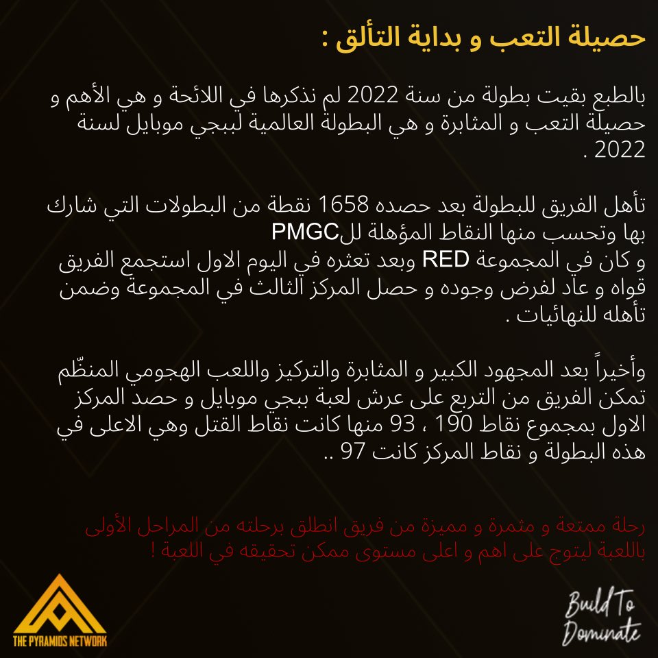 PyramidsNetwork's tweet image. ROAD TO PMGC 🏆
Team S2G  🇹🇷

مسيرة و بعض المعلومات حول الفريق الذي حاز على 
لقب بطل العالم لببجي موبايل لسنة 2022 🏆

ما هي توقعاتكم لهذا الفريق هل سيتابع المسيرة و يدافع عن انجازاته ام ان للفرق البرازيلية والصينية التي نافست بشراسة كلام آخر ؟ 

#pyramids_network #Esports