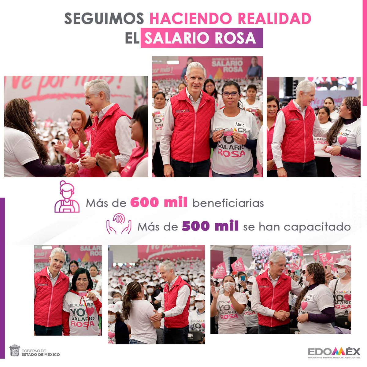 A través de las capacitaciones que ofrece el #SalarioRosa, las mujeres mexiquenses pueden emprender sus proyectos personales, mejorar su calidad de vida y la de sus familias. 
¡Ya son más de 600 mil beneficiarias!