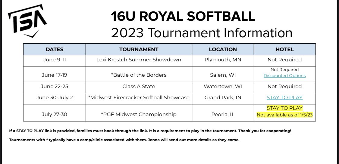 Olivia Baugnet (@obaugnet) on Twitter photo Here is our summer schedule for Impact Sports Academy 16u Royal! Can’t wait for the season! <a href="/ISA_Softball/">ISA Softball</a> <a href="/ImpactSportsGB/">Impact Sports Academy</a> Here is our summer schedule for Impact Sports Academy 16u Royal! Can’t wait for the season! <a href="/ISA_Softball/">ISA Softball</a> <a href="/ImpactSportsGB/">Impact Sports Academy</a>