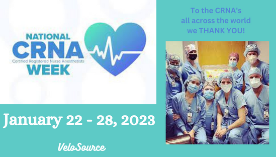 VeloSource's tweet photo. We want to thank all the CRNAs throughout the world for the incredible work they do! Have a great week! 
#NationalCRNAWeek  #CRNA #Locums #HealthcareStaffing #HealthcareRecruiting https://t.co/7t3ibCvrNM
