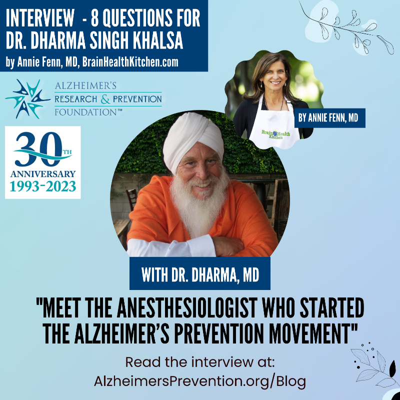 PreventAD's tweet photo. In honor of ARPF's 30th Anniversary, the wonderful @AnnieFennMD has interviewed ARPF's president and founder, Dr. Dharma, MD!
Read at: https://t.co/qHy7uvp1Kl
#PreventAD
#BLTT #Alzheimers #Dementia #Alz #BrainHealth #AlzheimersAwareness #BrainLongevity #DrDharma #anniefenn