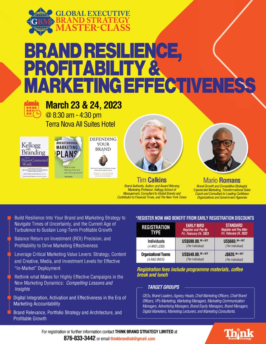 The Global Executive in-person Brand Strategy Master Class is back, March 23-24, by <a href="/ThinkBrandLab/">Think: Brand Strategy</a>.

Limited spaces available, please email thinkbrandlab@gmail.com to register now!