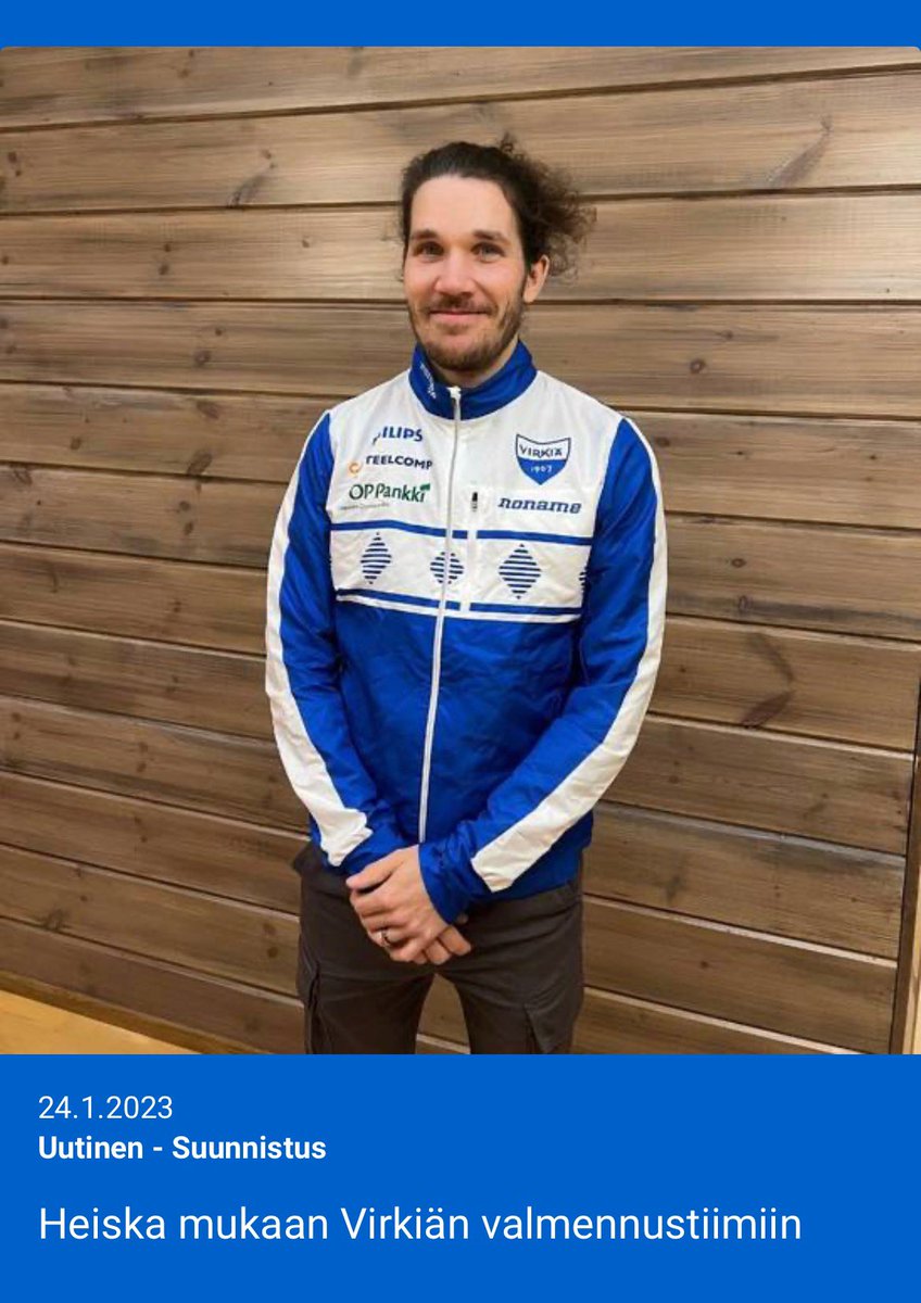 Samu Heiska mukaan Virkiän valmennustiimin 🤝😃

Juttua Virkiän suunnistuksen sivuilla 
lapuanvirkia.fi/suunnistus/uut…

#suunnistus #suuntahuipulle #valmennus