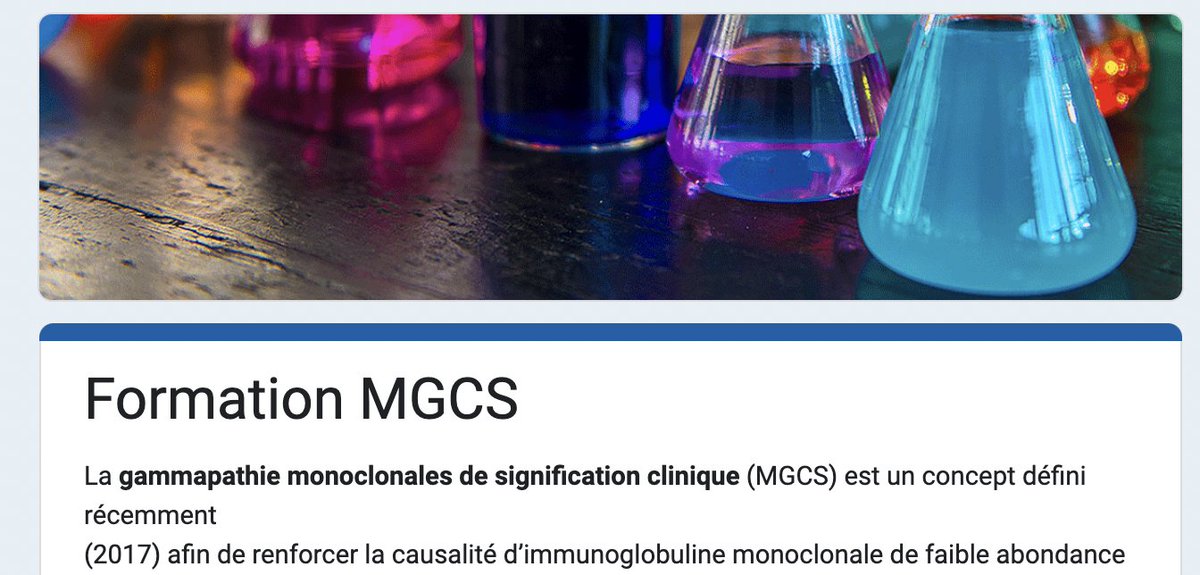 [🔥Sondage🔥]
Internes ou chefs, Français ou Francophone =&gt; sondage en vue de la création d'une formation universitaire cc @cohencamille1👨‍🔬MGCS👩‍🔬 "gammapathie monoclonales de signification clinique" orientée néphro : forms.gle/7ovKKkJyjpnTsf…
⏱4 questions = 1mn chrono !!⏱