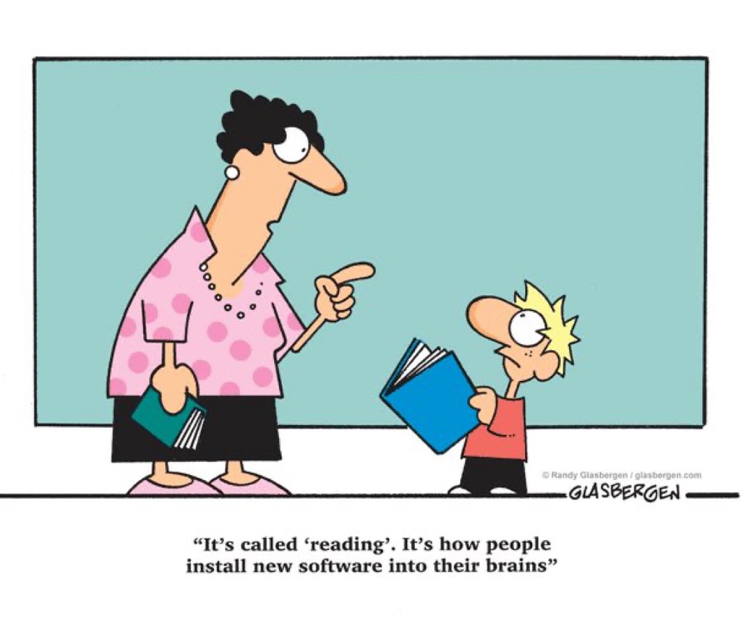 It’s called ‘reading’. It’s how people install new software into their brains.