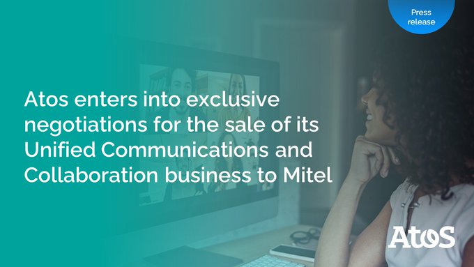 Atos has entered into exclusive negotiations with @Mitel for the sale of its Unified...