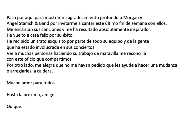 quique_gonzalez's tweet photo. Queridos @angelstanich
y @morgan_musica https://t.co/OWM5DC0S8c