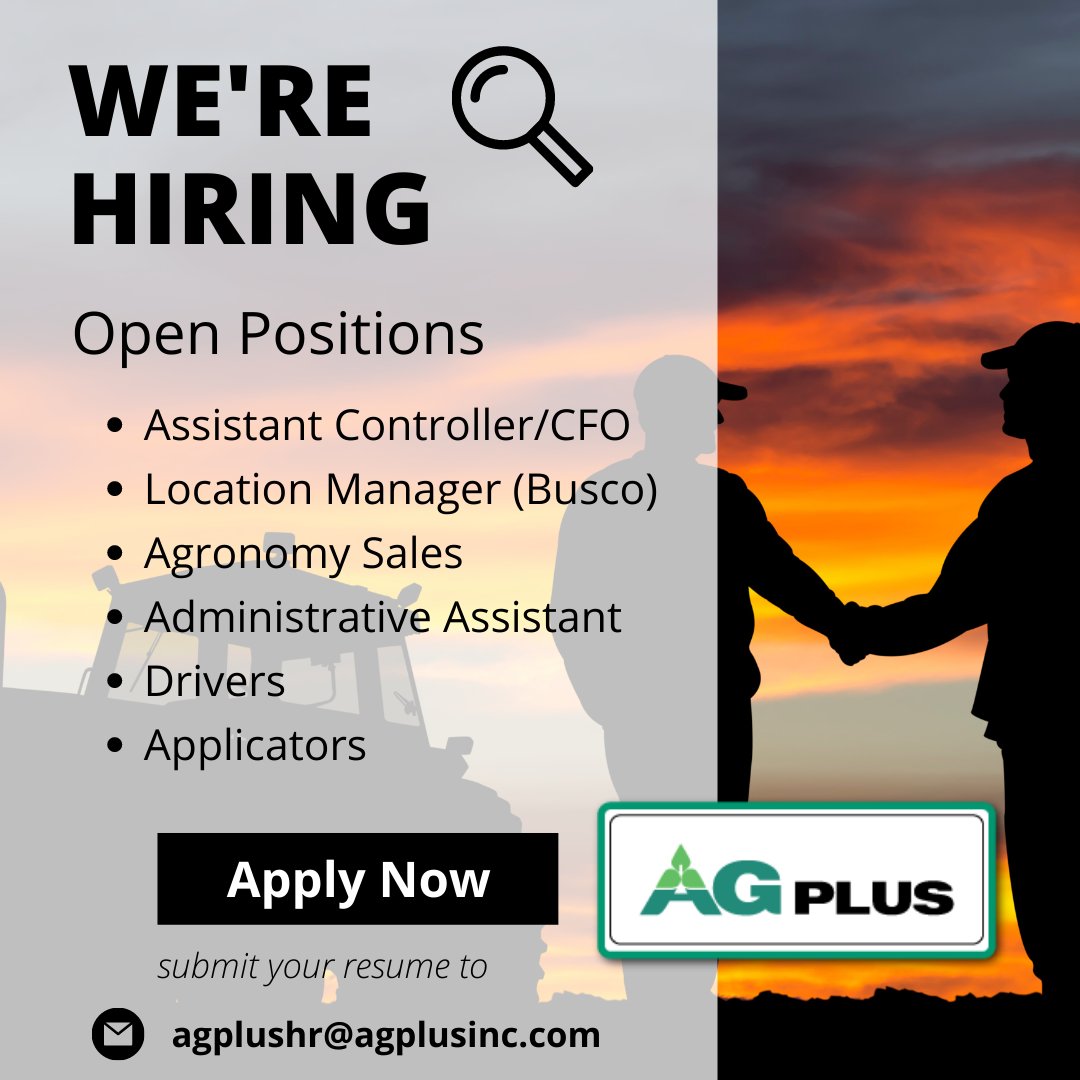 agplusinc's tweet photo. Come join our team!  We are hiring for multiple locations across NE Indiana.  Visit https://t.co/no3vpg8k3E for more details. https://t.co/3IQuLFxr4h