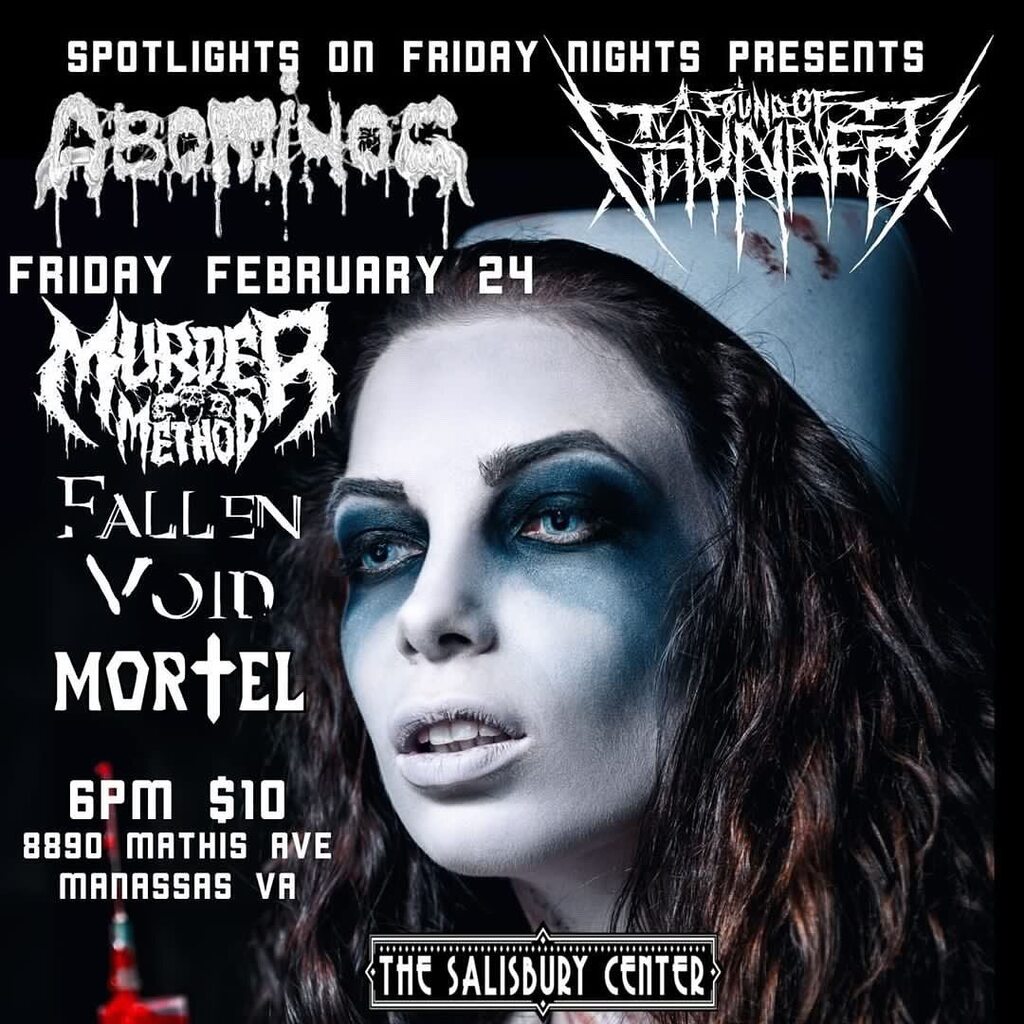 Fallen Void (@fallenvoidband) on Twitter photo 🚨Show Announcement🚨
We’re beyond excited to take the stage with @abominog_dm <a href="/asotband/">A Sound of Thunder</a> @murdermethodofficial and @mortelband in Manassas at @salisburyvenue next month! Come out and mosh 🤘
.
.
.
.
.
.
.
#localshow #livemusic #showannouncement #localb… instagr.am/p/CnzxIsSpJ5G/ 🚨Show Announcement🚨
We’re beyond excited to take the stage with @abominog_dm <a href="/asotband/">A Sound of Thunder</a> @murdermethodofficial and @mortelband in Manassas at @salisburyvenue next month! Come out and mosh 🤘
.
.
.
.
.
.
.
#localshow #livemusic #showannouncement #localb… instagr.am/p/CnzxIsSpJ5G/
