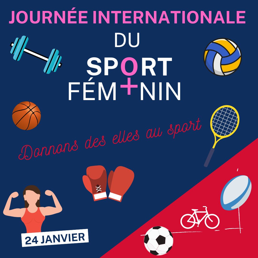 🌍 Journée internationale du #sport féminin ♀️ 3 objectifs 👉 améliorer la visibilité des sportives auprès du grand public, lutter contre les stéréotypes en mettant en avant la diversité des pratiques, développer et promouvoir la place des femmes dans le sport #strongwomen