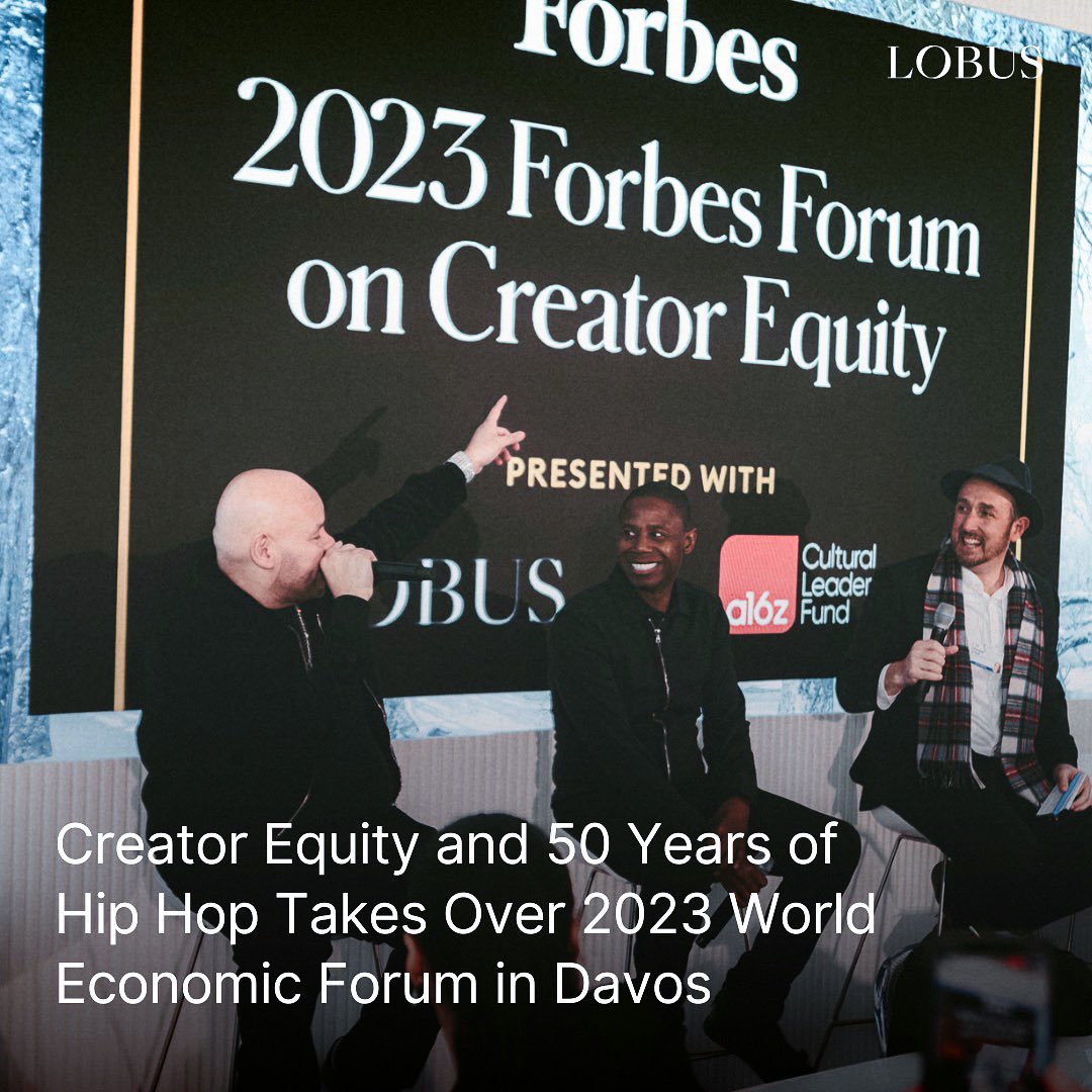 Lobus (@withlobus) on Twitter photo To kick off the 50th Anniversary of Hip Hop, <a href="/withlobus/">Lobus</a> <a href="/Forbes/">Forbes</a> and <a href="/a16zclf/">Cultural Leadership Fund</a> headed to the global stage at <a href="/Davos/">World Economic Forum</a> to spotlight equity, ownership and generational wealth-building for cultural assets with <a href="/fatjoe/">FAT JOE</a> Doug E. Fresh, <a href="/COOLANDDRE/">COOLANDDRE</a> and <a href="/EarnYourLeisure/">Earn Your Leisure</a> To kick off the 50th Anniversary of Hip Hop, <a href="/withlobus/">Lobus</a> <a href="/Forbes/">Forbes</a> and <a href="/a16zclf/">Cultural Leadership Fund</a> headed to the global stage at <a href="/Davos/">World Economic Forum</a> to spotlight equity, ownership and generational wealth-building for cultural assets with <a href="/fatjoe/">FAT JOE</a> Doug E. Fresh, <a href="/COOLANDDRE/">COOLANDDRE</a> and <a href="/EarnYourLeisure/">Earn Your Leisure</a>