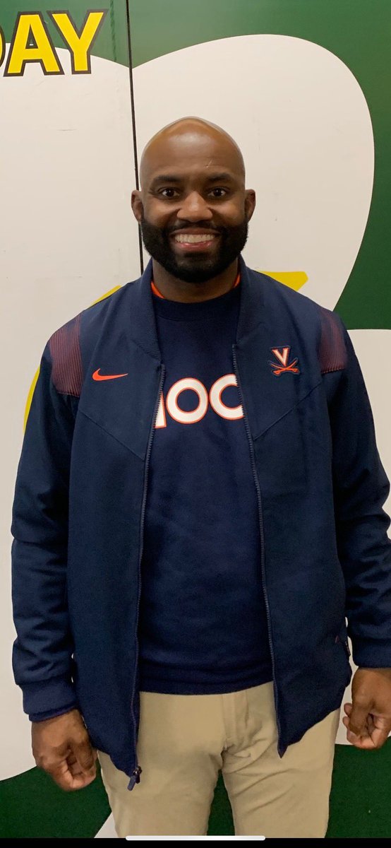 Thank you @UVAFootball and @CoachCCox for coming to our school and talking about our Irish players. Go Irish ☘️ #BeIrish #SayWeCant