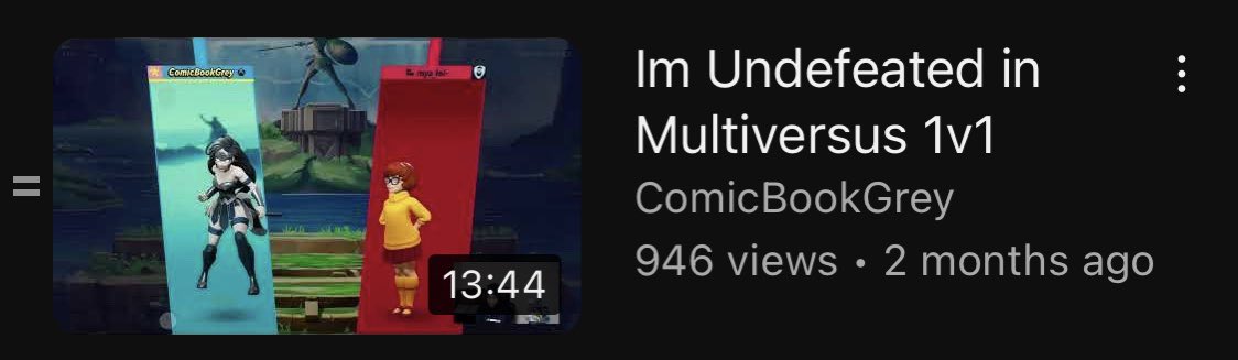 ComicBookGrey's tweet photo. Woah This Video Is Almost At 1K Can We Get It There Before End Of Week 🤔 https://t.co/qvtF5Zd7dt 
#twitchaffiliate #twitch  #1v1 #multiversus1v1 #multiversus #multiversusfinn #wonderwoman #Daphne #Shaggy #Youtube #Youtubegaming #ringout #streamer #streamersupport #youtubestream https://t.co/GfQxkiNov6