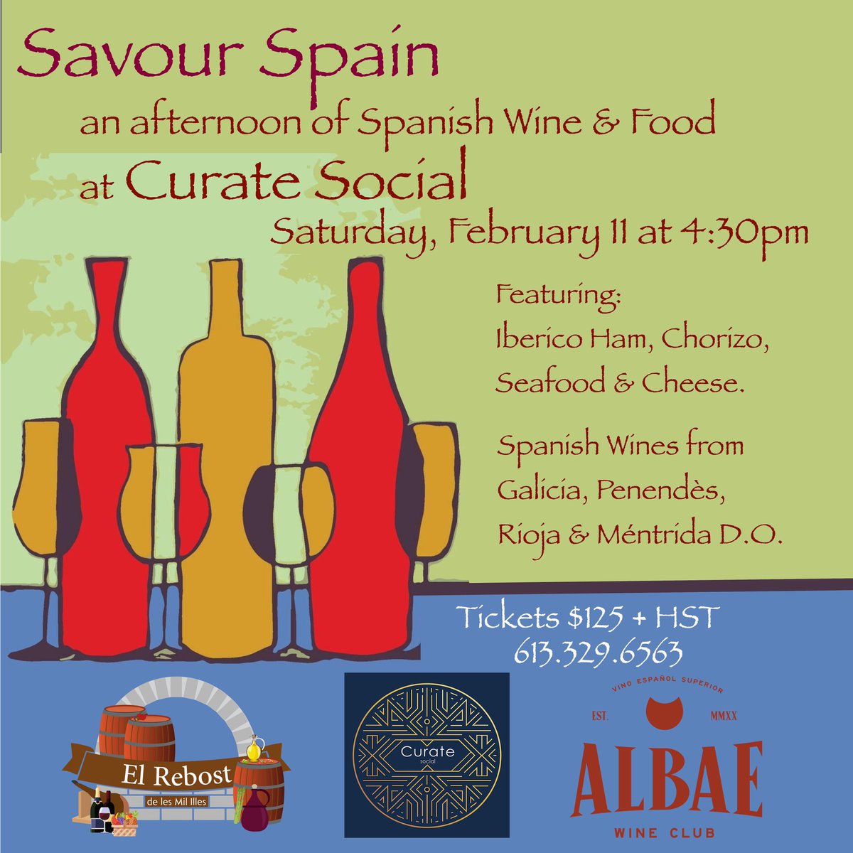 CountySips's tweet image. Savour Spain, a celebration of Spanish food &amp;amp; wine @Curate_social on Sat Feb 11 Contact ian@countysips.com for your ticket