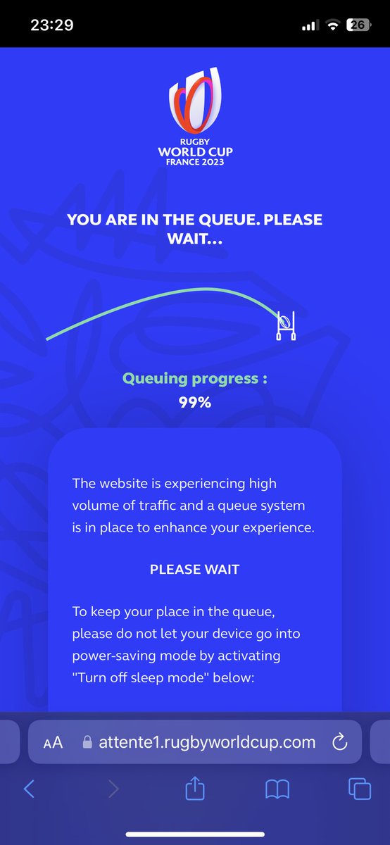 Stuck on 99%… #rwc2023