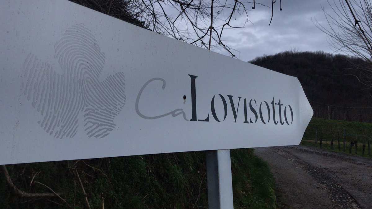 La freccia parla chiaro: segui la strada fin su sulla collina e li troverai la nostra cantina #organicwine #vinobiologico #calovisotto #prepotto #vinoinanfora #fvg